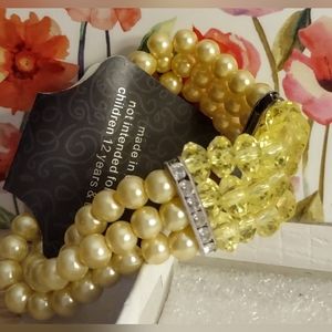 Multi-strand Bead Bracelet & Earrings Set